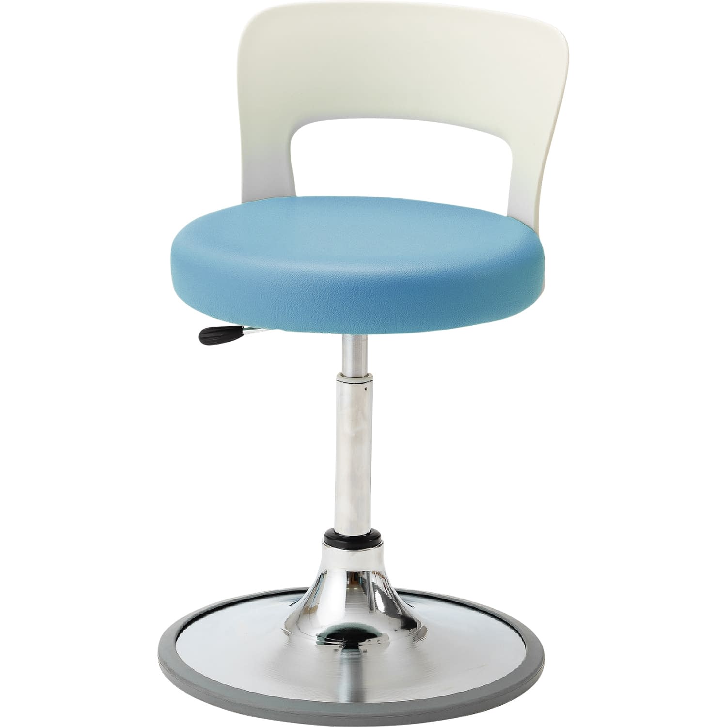 マツヨシ クランケチェア(背付) 診察椅子 25-3016-0103 ライトブルー MATSUYOSHI