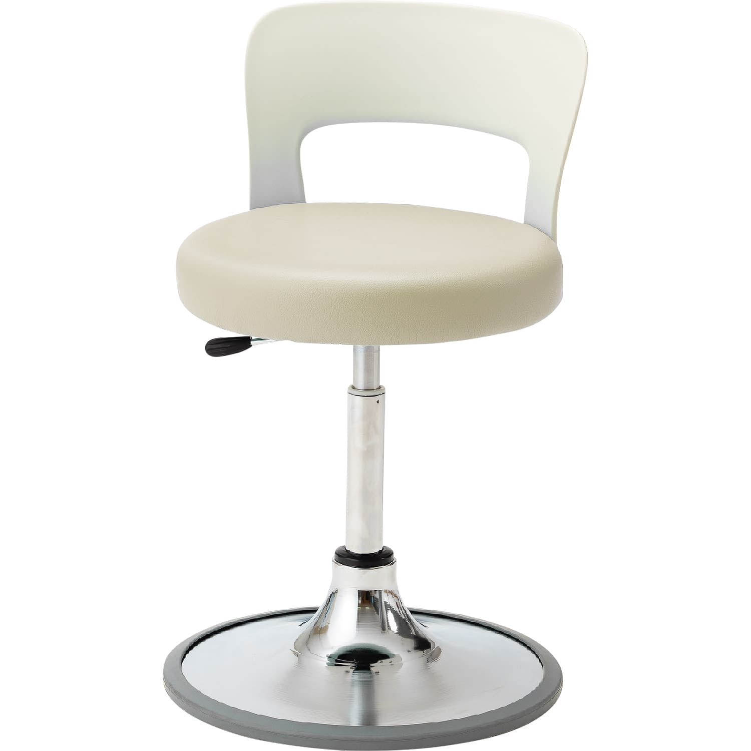 マツヨシ クランケチェア(背付) 診察椅子 25-3016-0106 クリームイエロー MATSUYOSHI