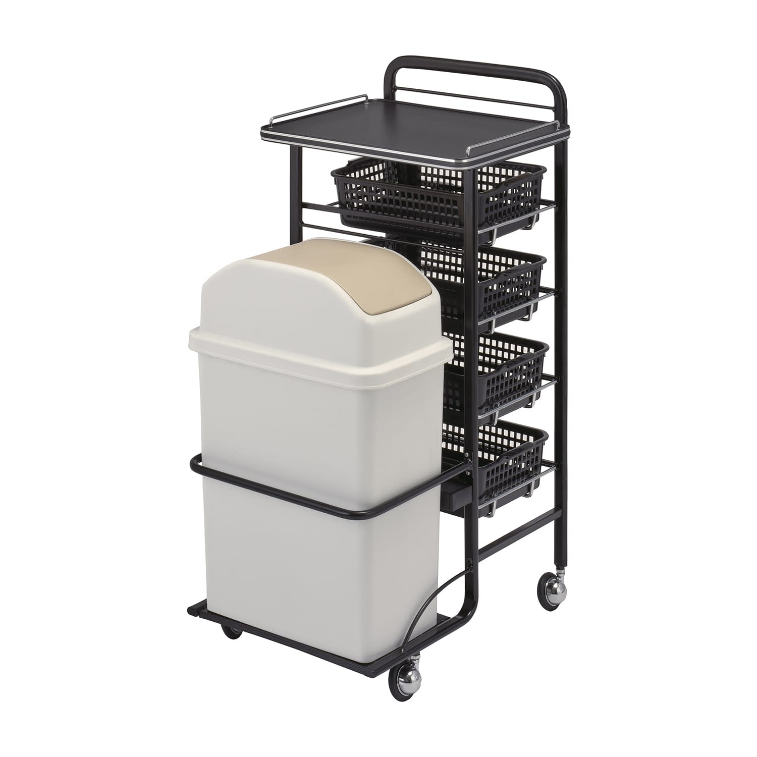 アプリワゴン(ダストボックス付) 回診車 25-3440-01 アプリワゴン SN-AP020BL(ブラック)