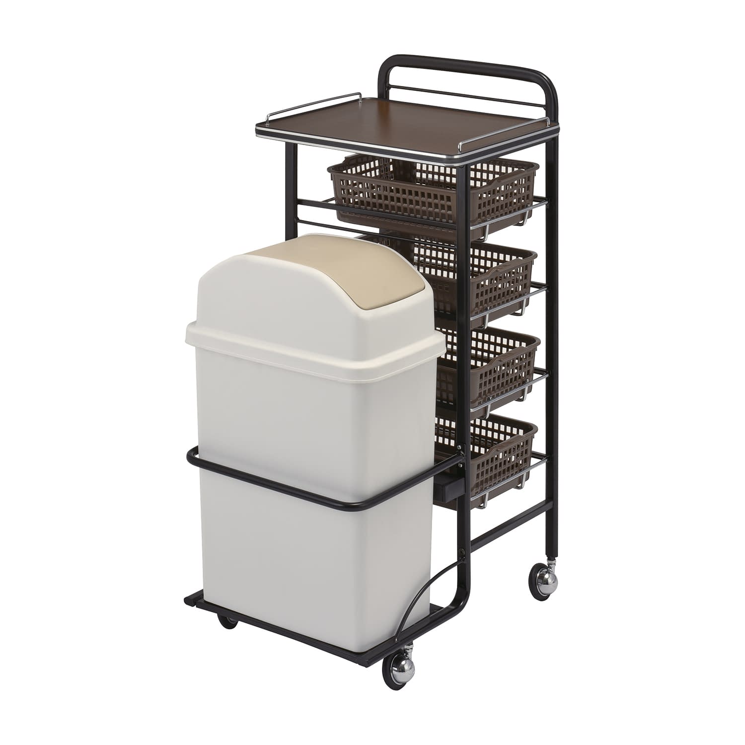 アプリワゴン(ダストボックス付) 回診車 25-3440-03 アプリワゴン SN-AP020BR(ブラウン)