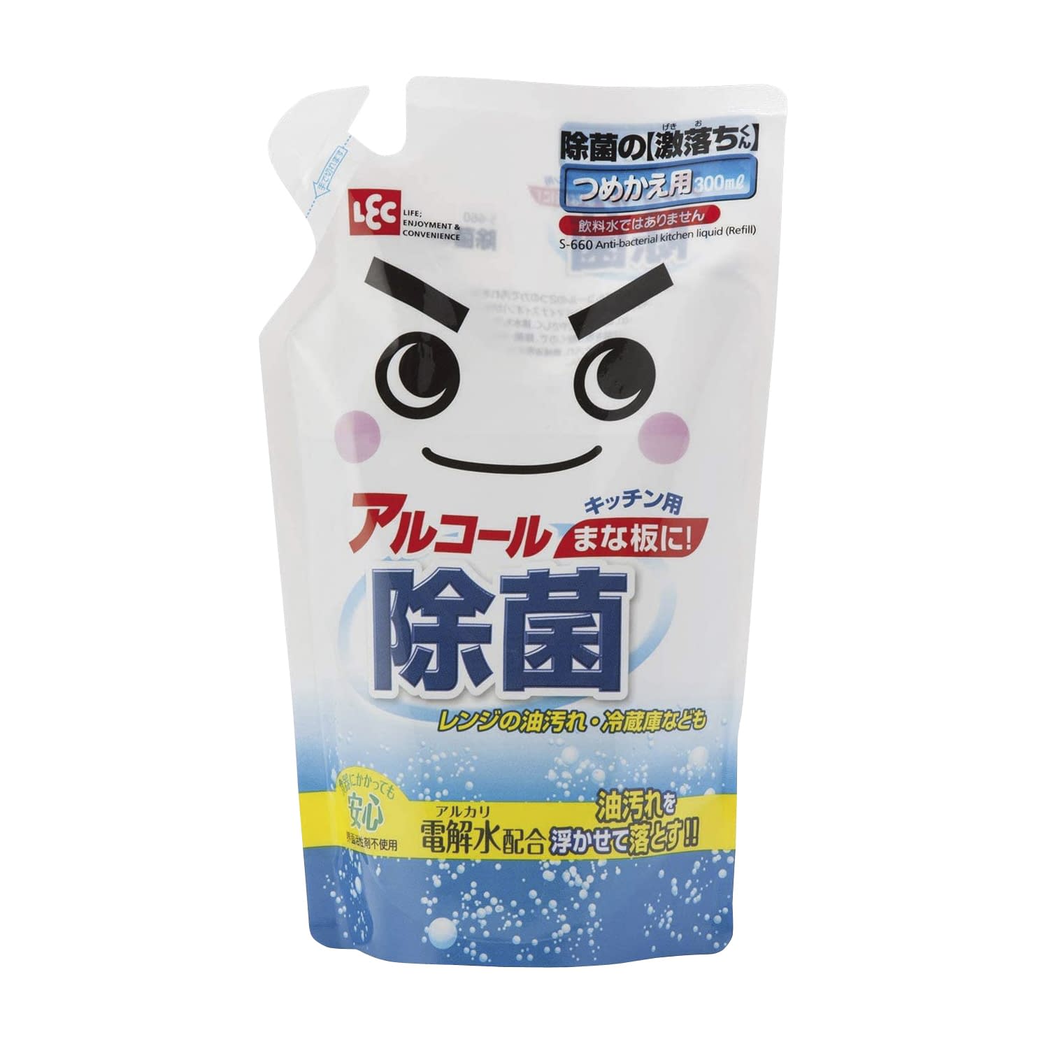 除菌の激落ちくん(つめかえ用) 詰め替え用 殺菌消毒剤 25-3253-01 レック S-660(300ML)