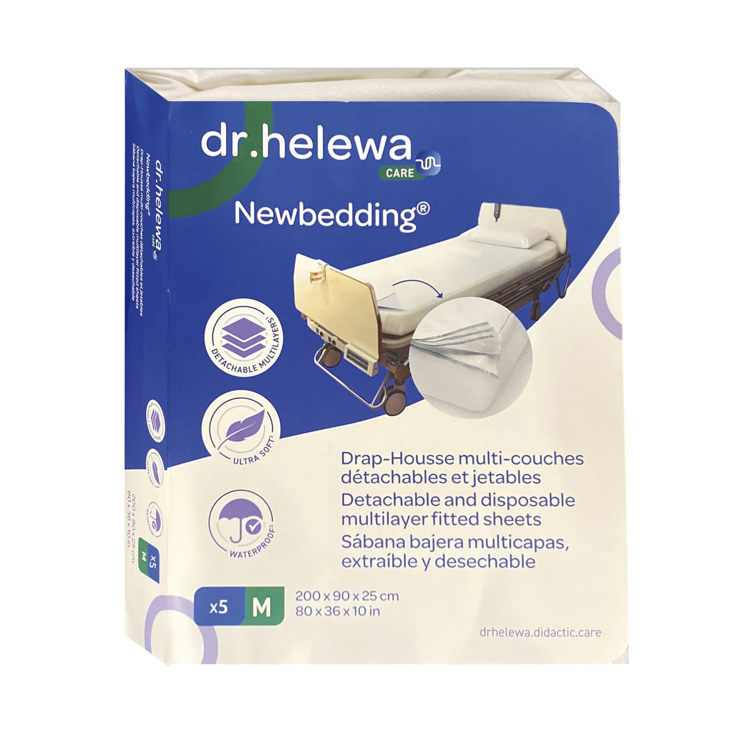 はがせる使い捨てボックスシーツ(5層 5層 25-2508-01 シエラ NBED905