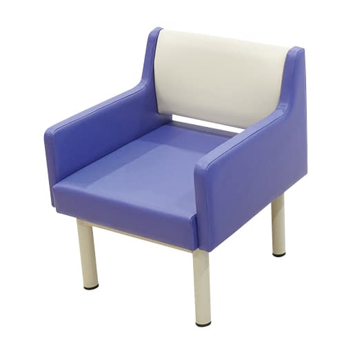 マツヨシ連結ロビーチェア(肘掛付) 1人用 待合室用椅子 25-3295-0112 コバルトブルー MATSUYOSHI MY-MZN10CM(1ニンヨウ)