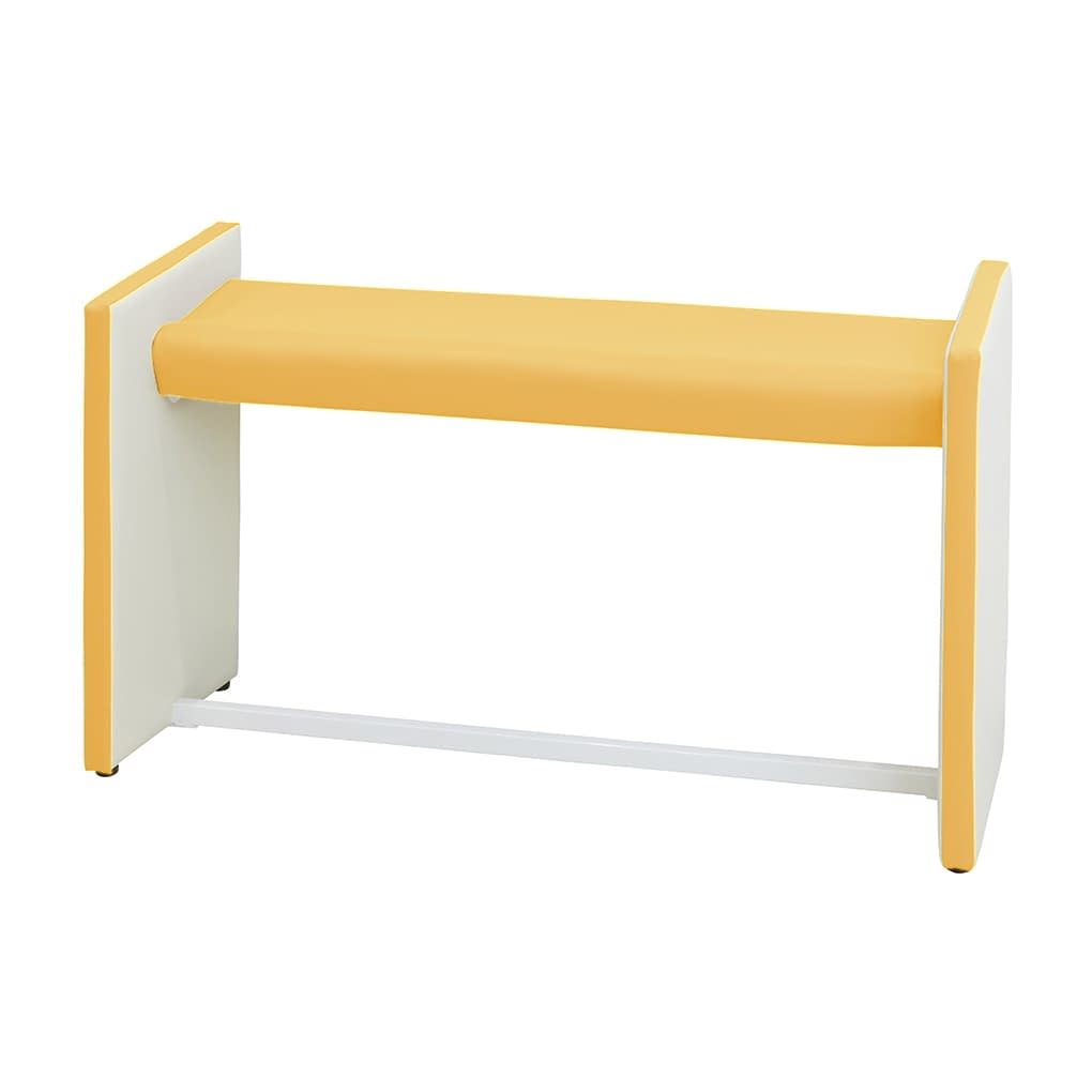 マツヨシ 待合室用ハイチェア W1500mm 待合室用椅子 25-3296-0213 マスタードイエロー MATSUYOSHI MY-MHH15(W1500MM)