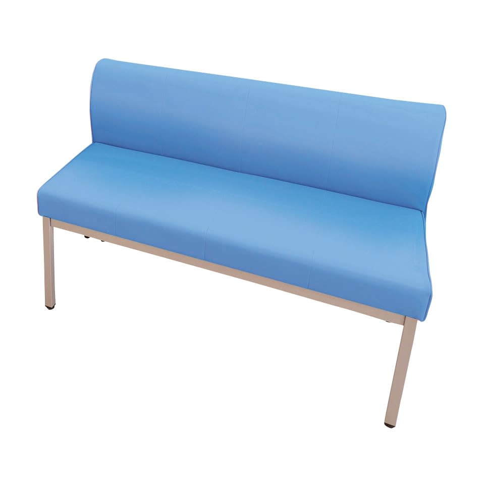 マツヨシ連結ロビーチェア座位不自由者 2人用 待合室用椅子 25-3305-0001 ペールブルー MATSUYOSHI MY-ZHB12M(2ニンヨウ)