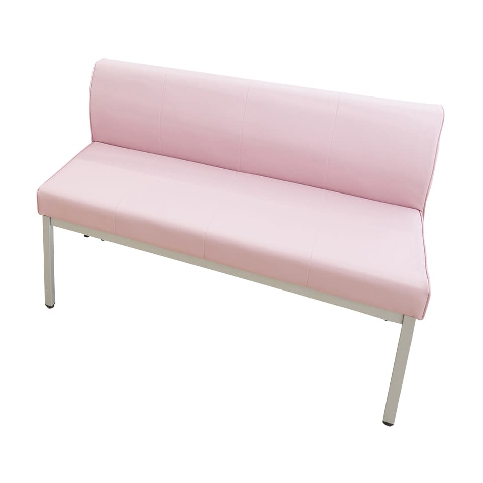 マツヨシ連結ロビーチェア座位不自由者 2人用 待合室用椅子 25-3305-0002 ペールピンク MATSUYOSHI MY-ZHB12M(2ニンヨウ)