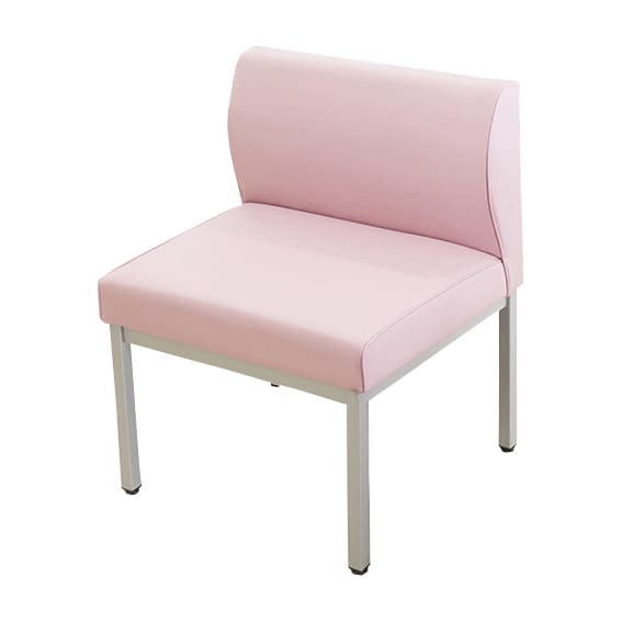 マツヨシ連結ロビーチェア座位不自由者 1人用 待合室用椅子 25-3305-0102 ペールピンク MATSUYOSHI MY-ZHB06M(1ニンヨウ)