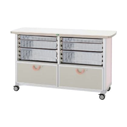 作業台 25-2310-0203 トレー:透明 サカセ化学工業 WT-1524B-1(ホンタイ:ピーチ