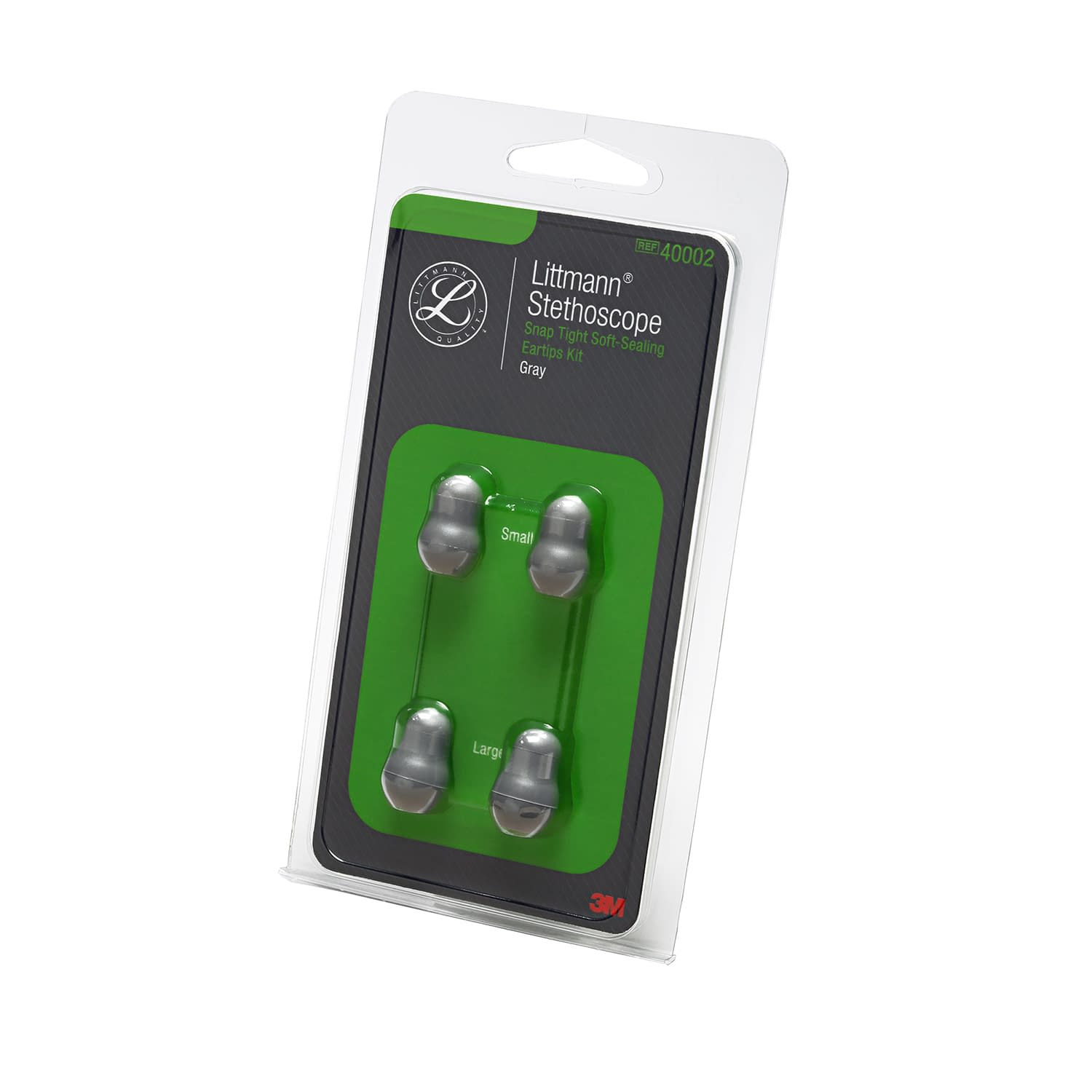イアーチップ(大2個+小2個)グレー 聴診器部品 25-3862-01 リットマン 40002(グレー)1クミ