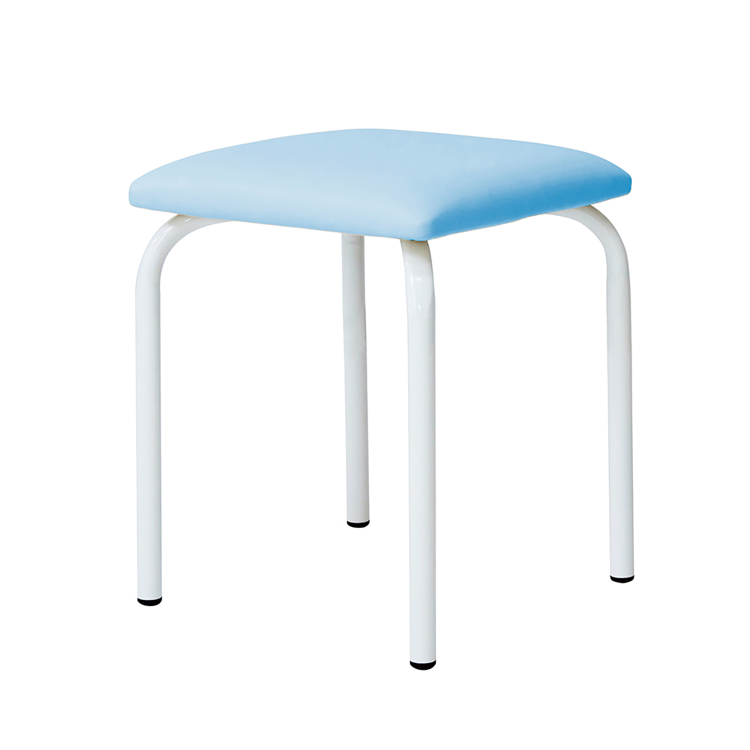 四角いスタッキングスツール テトラ 椅子 25-7371-01 テトラ H430(ホワイト/ライトブルー)