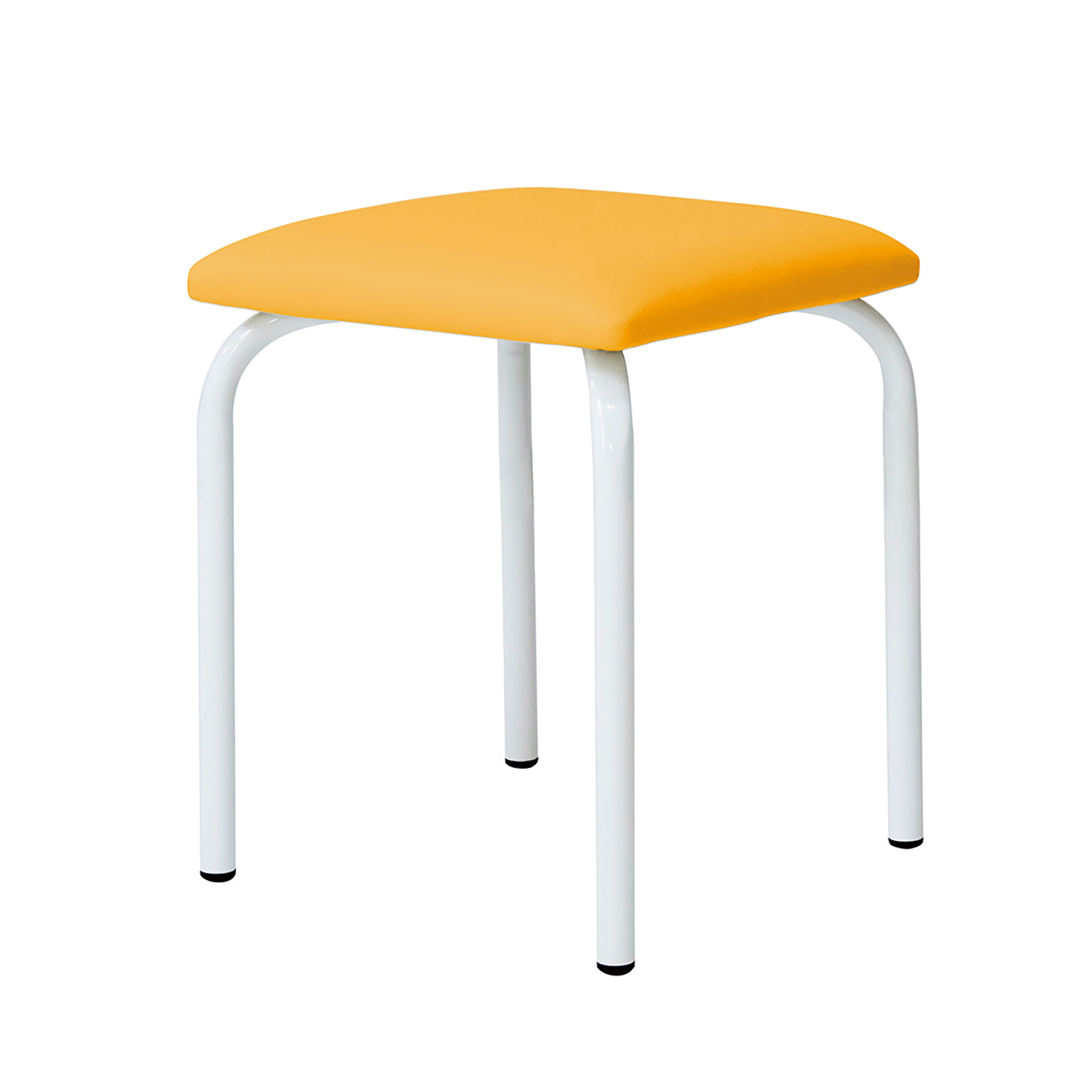 四角いスタッキングスツール テトラ 椅子 25-7371-03 テトラ H430(ホワイト/オレンジ)