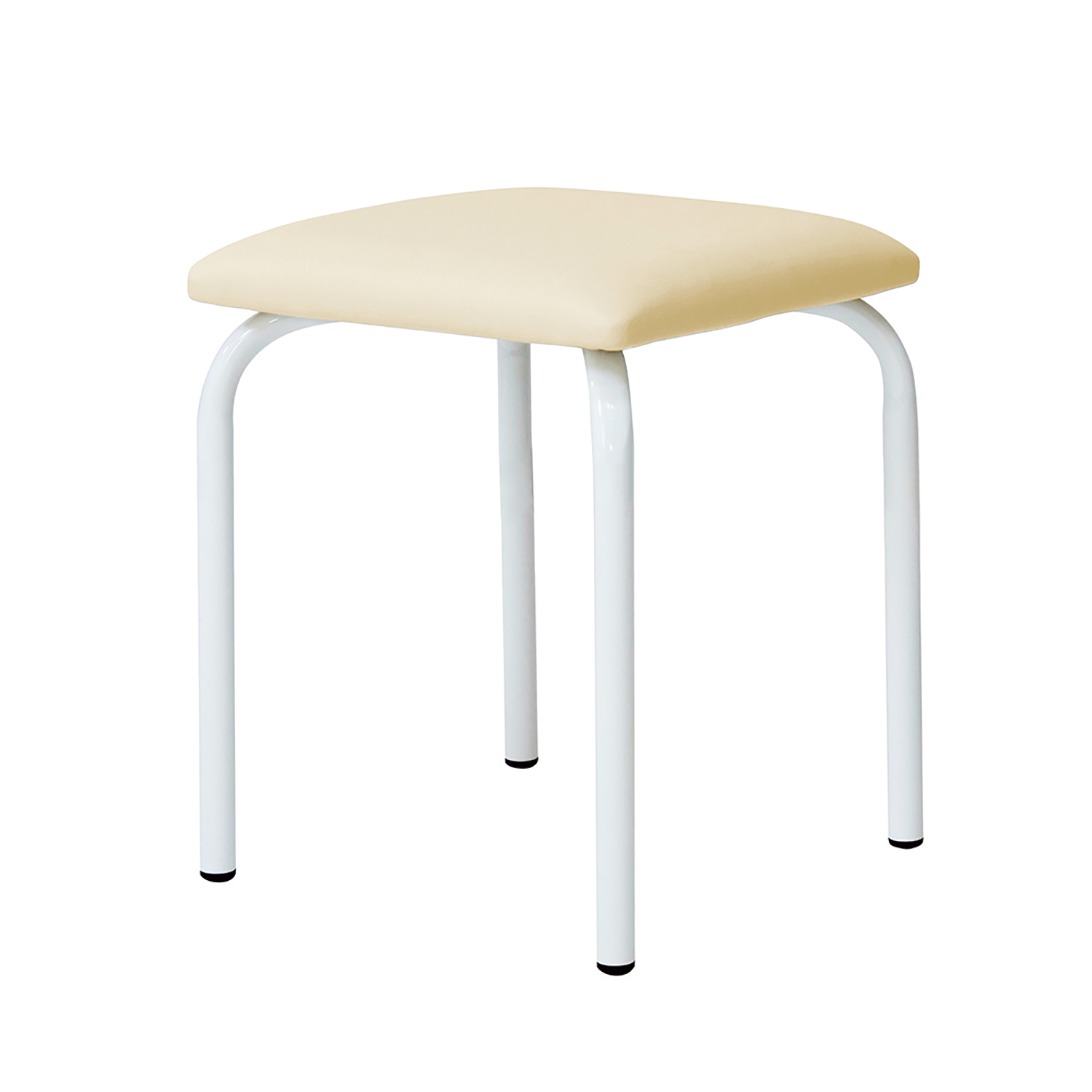 四角いスタッキングスツール テトラ 椅子 25-7371-05 テトラ H430(ホワイト/アイボリー)
