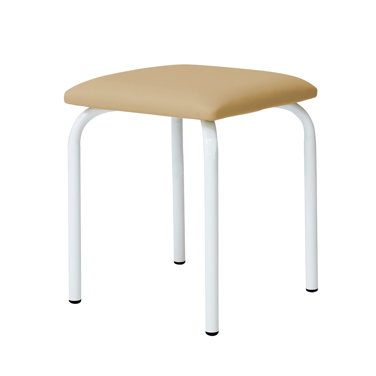 四角いスタッキングスツール テトラ 椅子 25-7371-06 テトラ H430(ホワイト/ベージュ)
