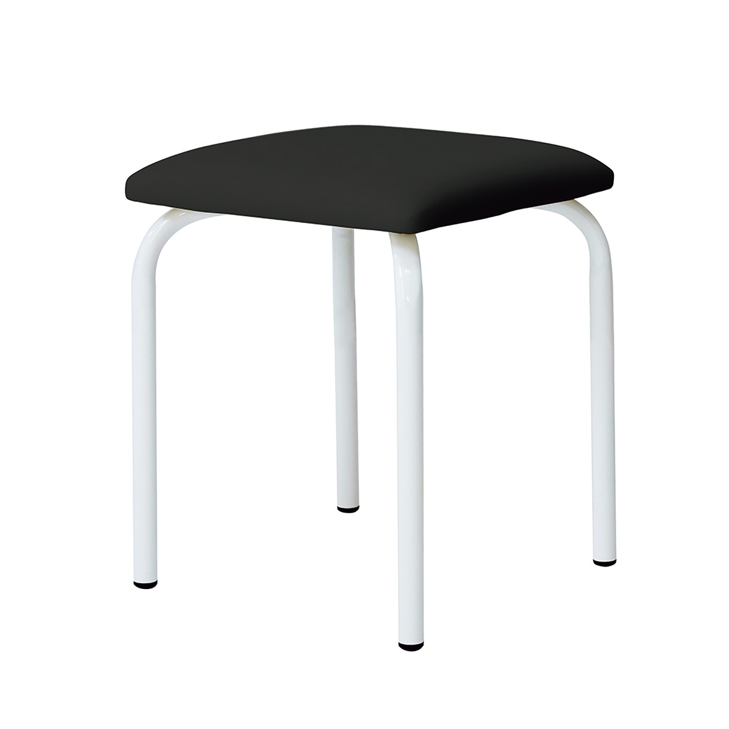 四角いスタッキングスツール テトラ 椅子 25-7371-09 テトラ H430(ホワイト/ブラック)