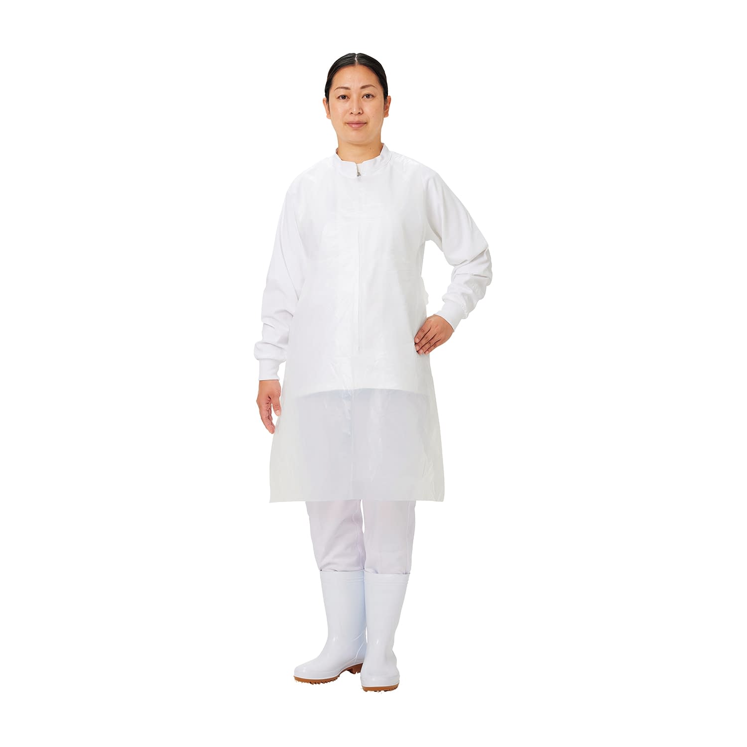 ディスポエプロン(箱入) 箱入 25-6910-03 エブノ 6004(ホワイト)50マイ