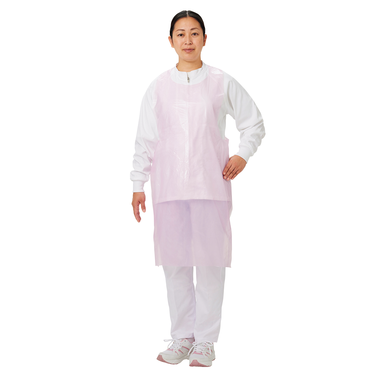 ディスポエプロン(箱入) 箱入 25-6910-05 エブノ 6006(ピンク)50マイ