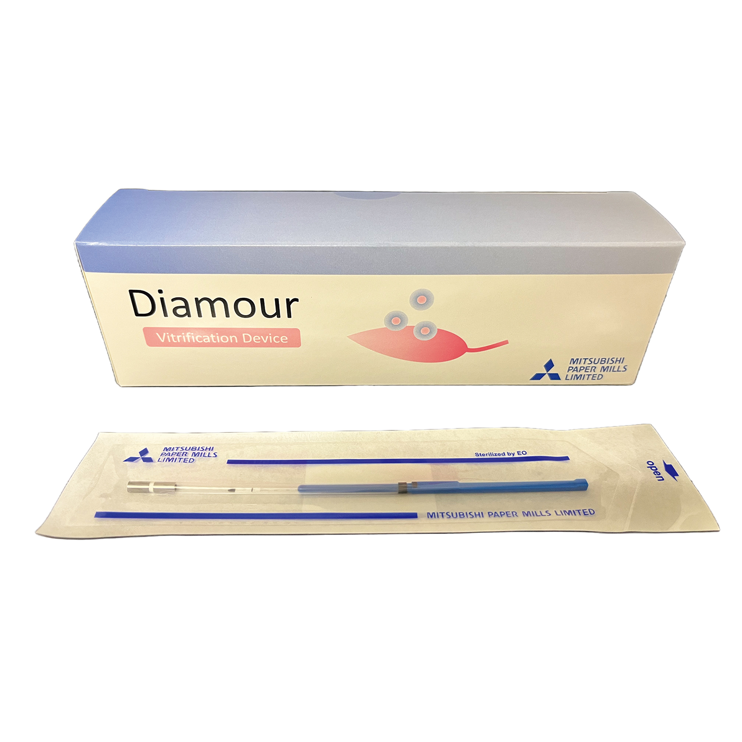 ガラス化保存デバイス(ディアムール) 25-4816-01 Diamour カイホウガタ(10ホン)アオ