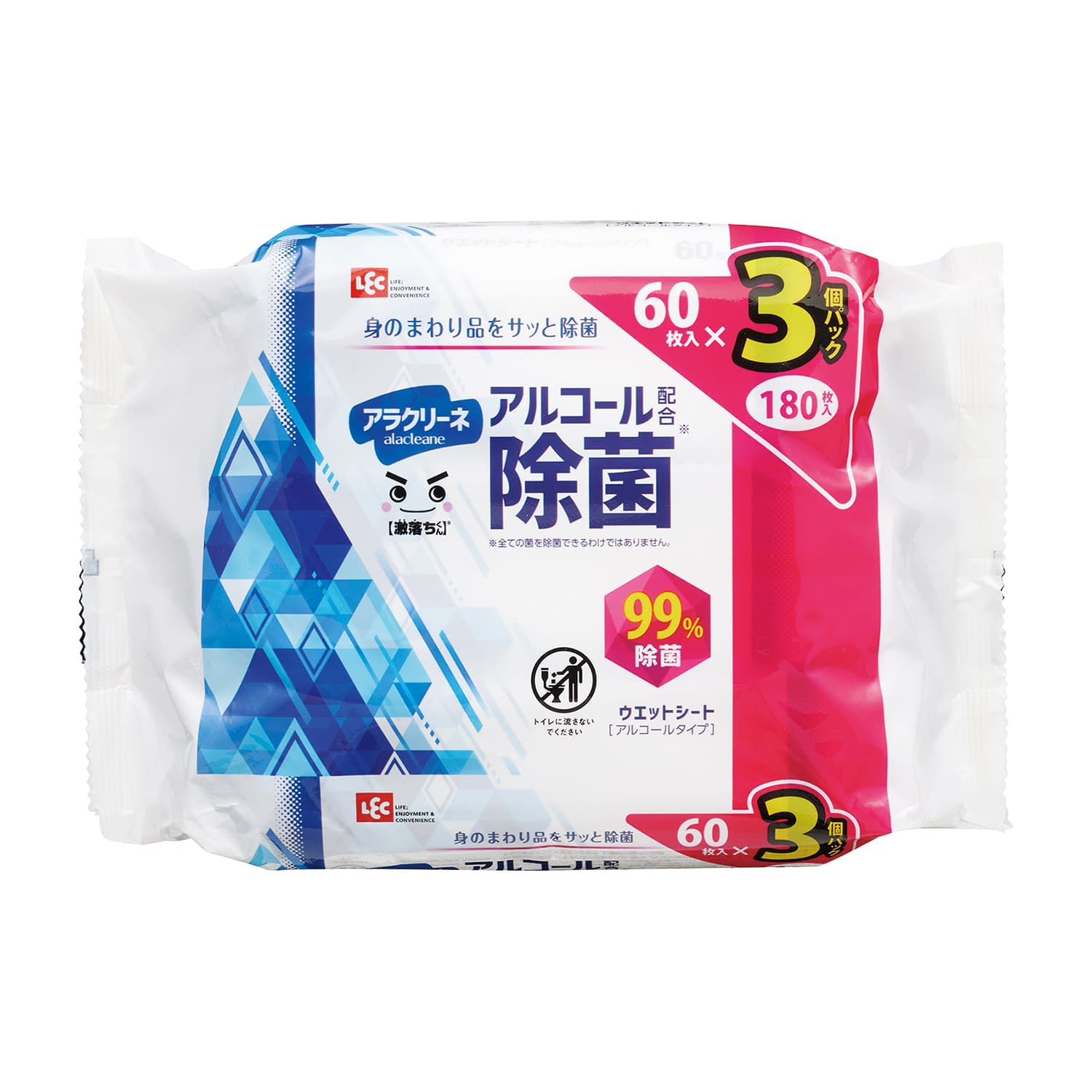 アラクリーネ アルコール除菌 ウェットシート 25-6972-00 アラクリーネ C00882(60マイX3パック)