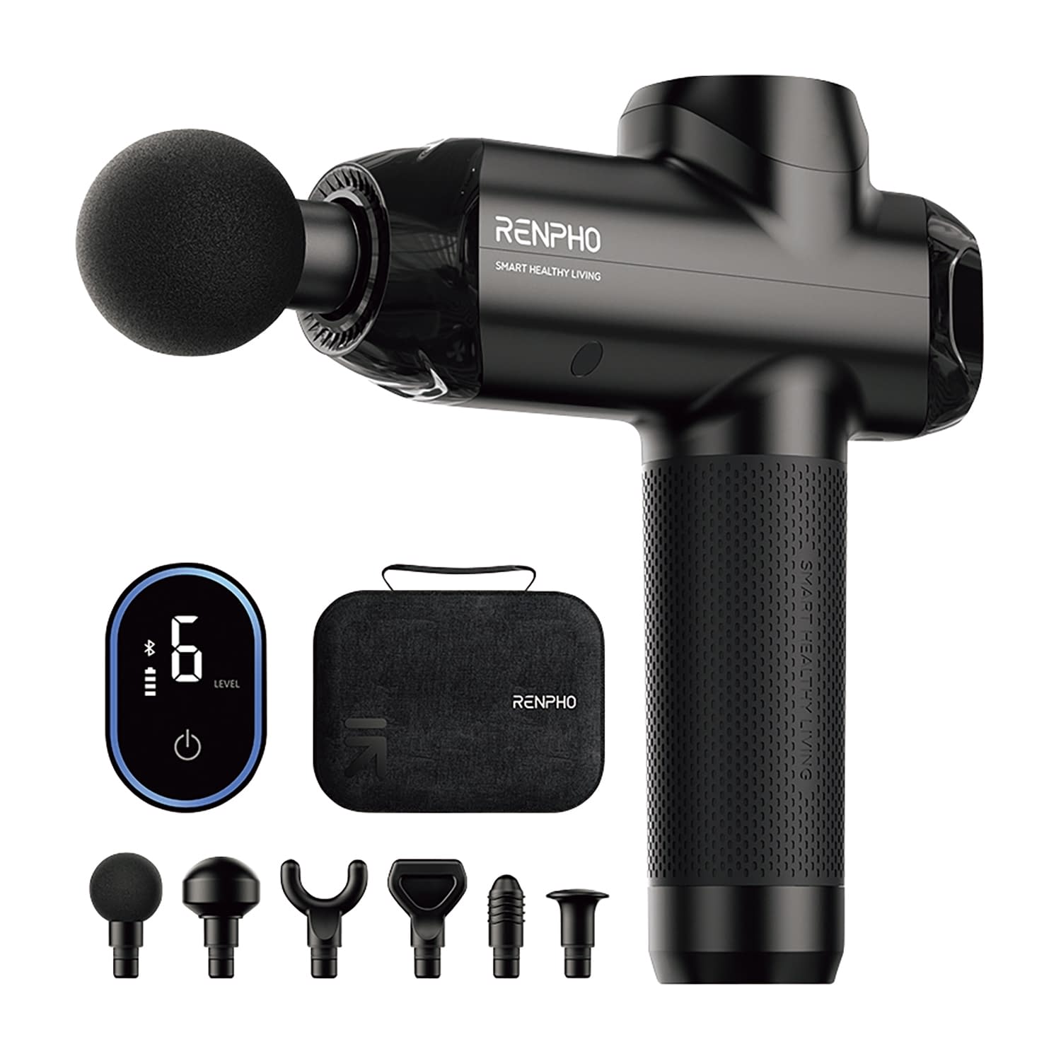 アプリ連動ハンディガン マッサージガン 25-7307-00 RENPHO R-C001S(ブラック)