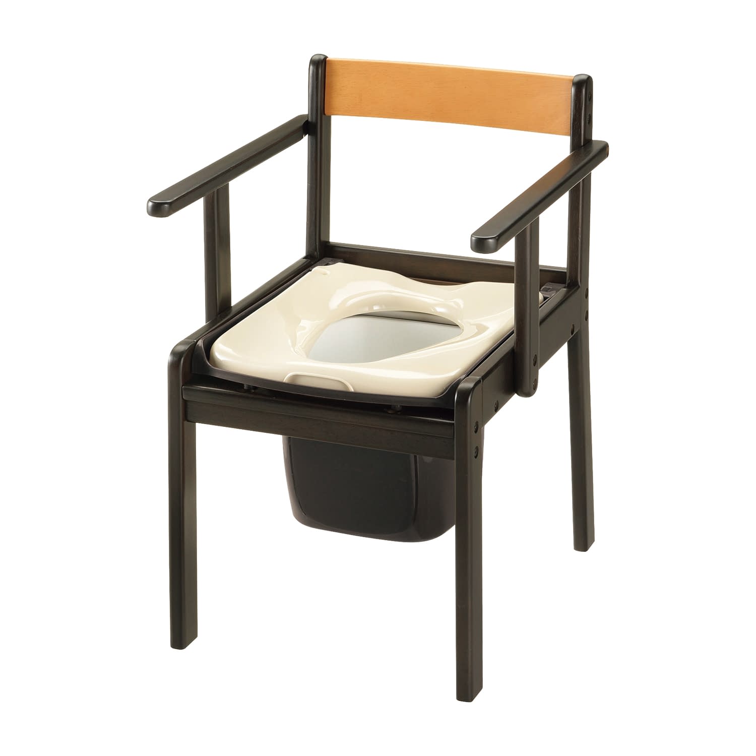 木製きらく 軽~いトイレ 普通便座タイプ トイレ(ポータブルトイレ) 25-4678-00 リッチェル 140056(フツウベンザ)