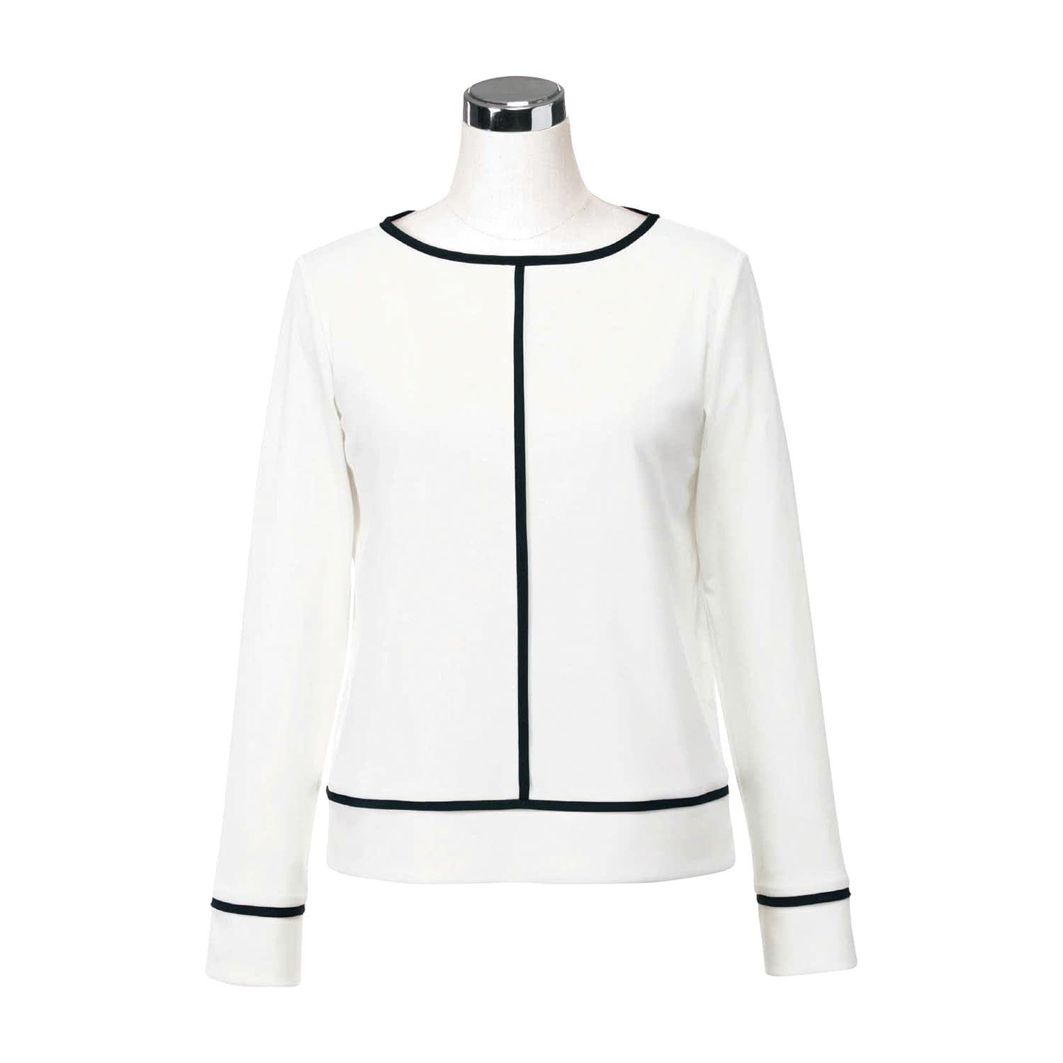 九分袖カットソー 事務服 25-6587-0201 5号 ユニレディ U8123(ホワイト)