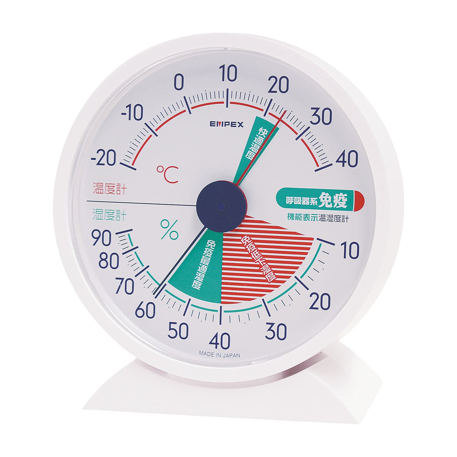 呼吸器系免疫機能表示温湿度計 温湿度計 25-5664-01 EMPEX TM-4521