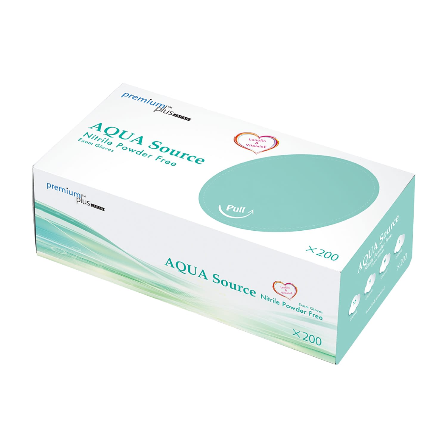 アクアソース ニトリルグローブ 25-6829-03 プレミアムプラスジャパン スモール(ブルー)10ハコ