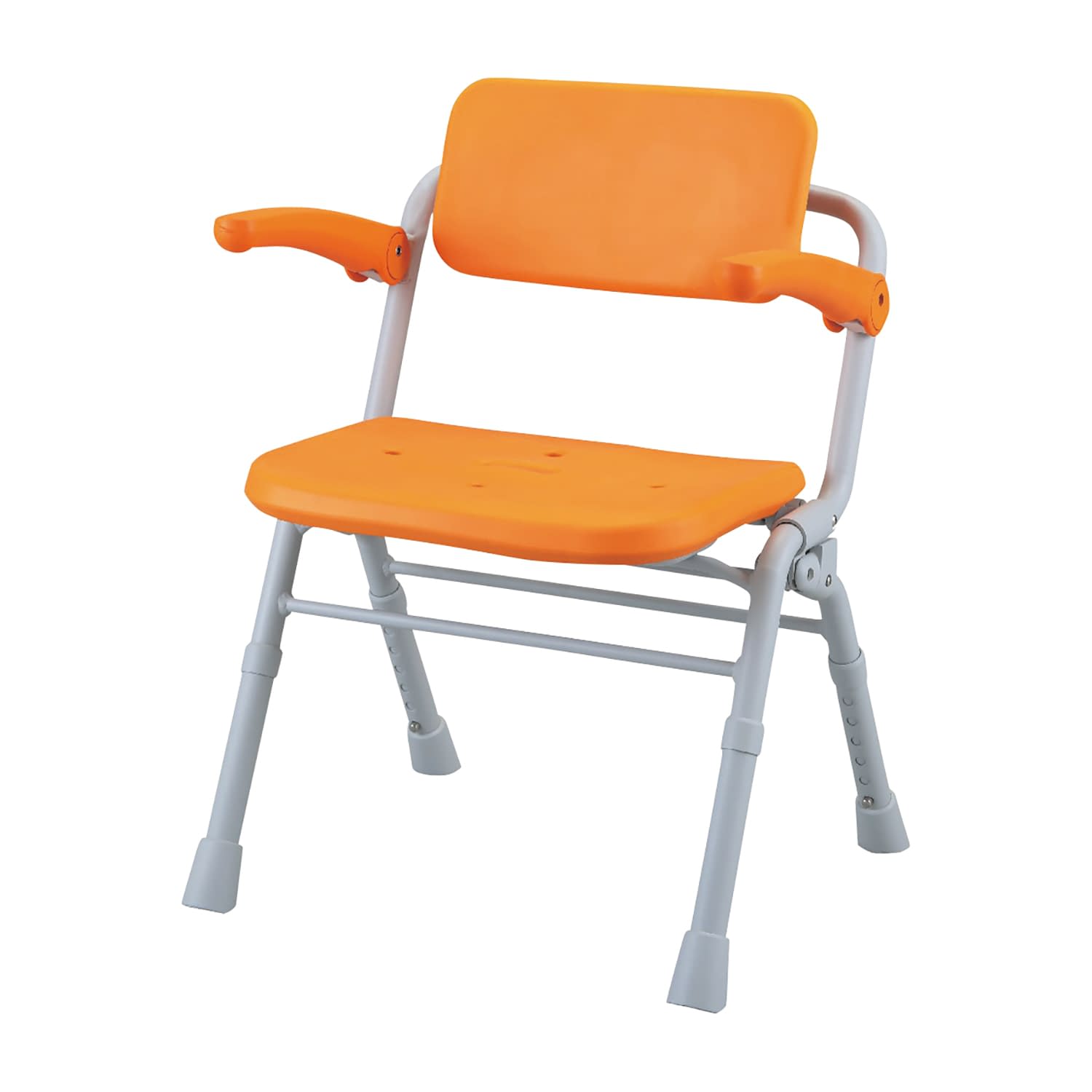 シャワーチェアワイドSPワンタッチ 25-4579-02 ユクリアAir PN-L41532D(オレンジ)