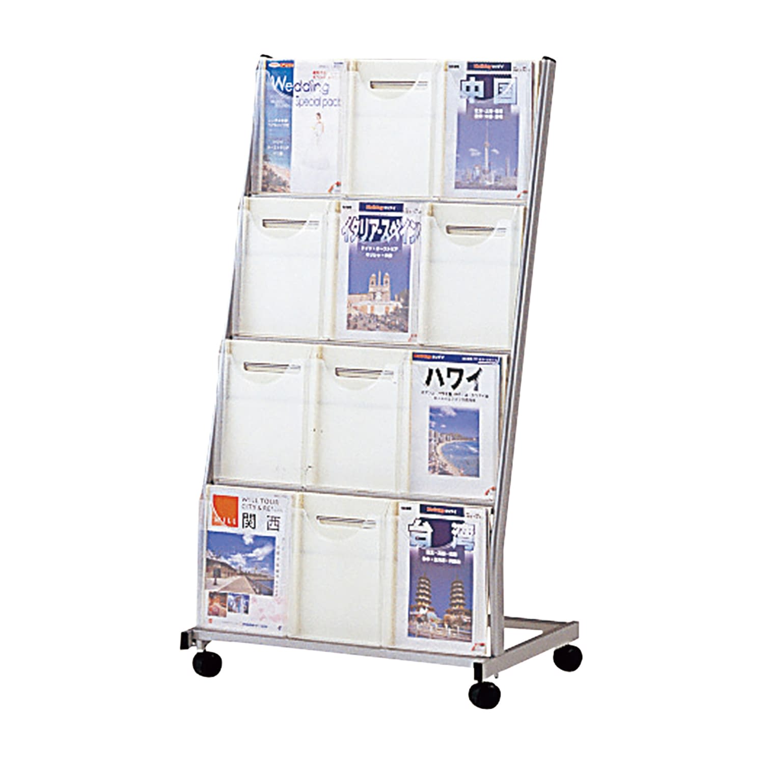 全面ビューパンフレットスタンド ケース数 12 25-7374-01 ノーリツイス TZPS-K34(3レツ4ダン)