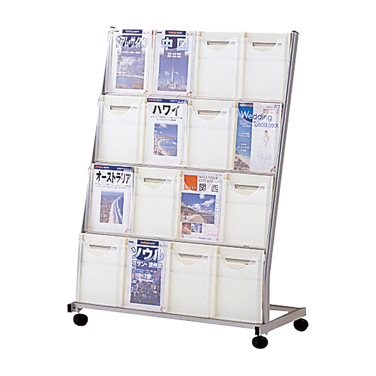 全面ビューパンフレットスタンド ケース数 16 25-7374-02 ノーリツイス TZPS-K44(4レツ4ダン)