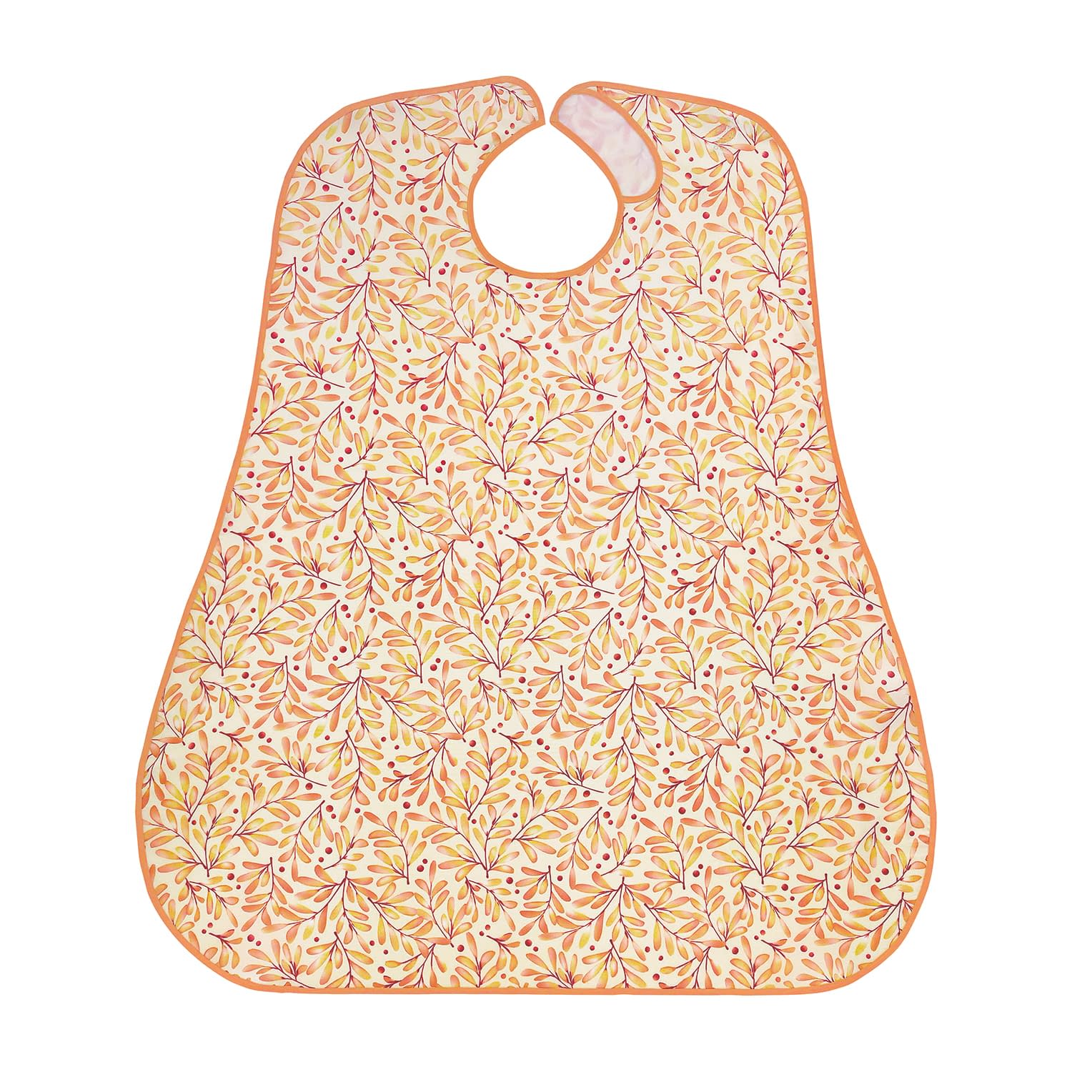 食事用エプロン 介護用エプロン 25-6643-05 日本エンゼル T-600(リーフオレンジ)