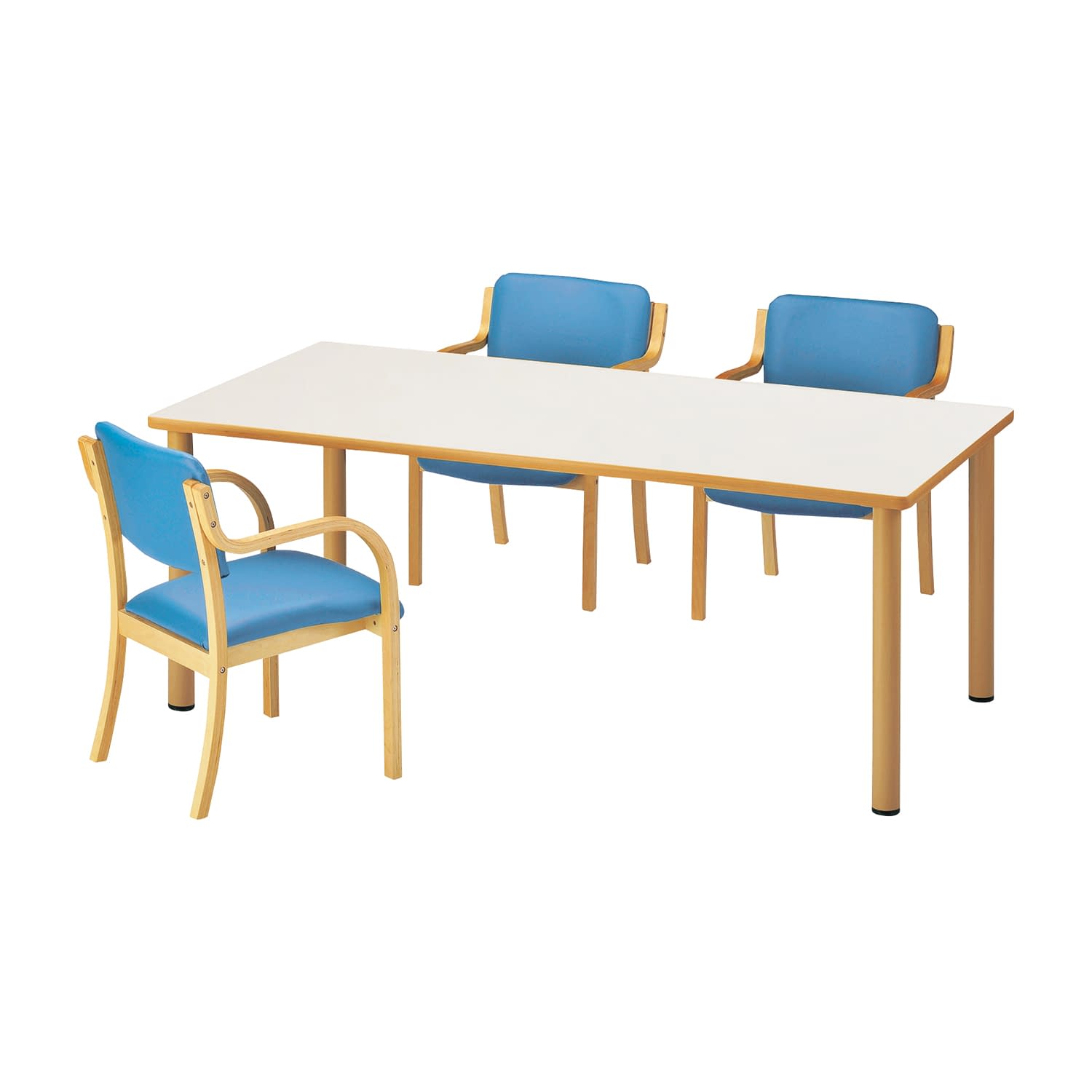 抗ウイルス介護食堂テーブル 25-4776-02 ニシキ工業 FED-1890KM(1800X900)