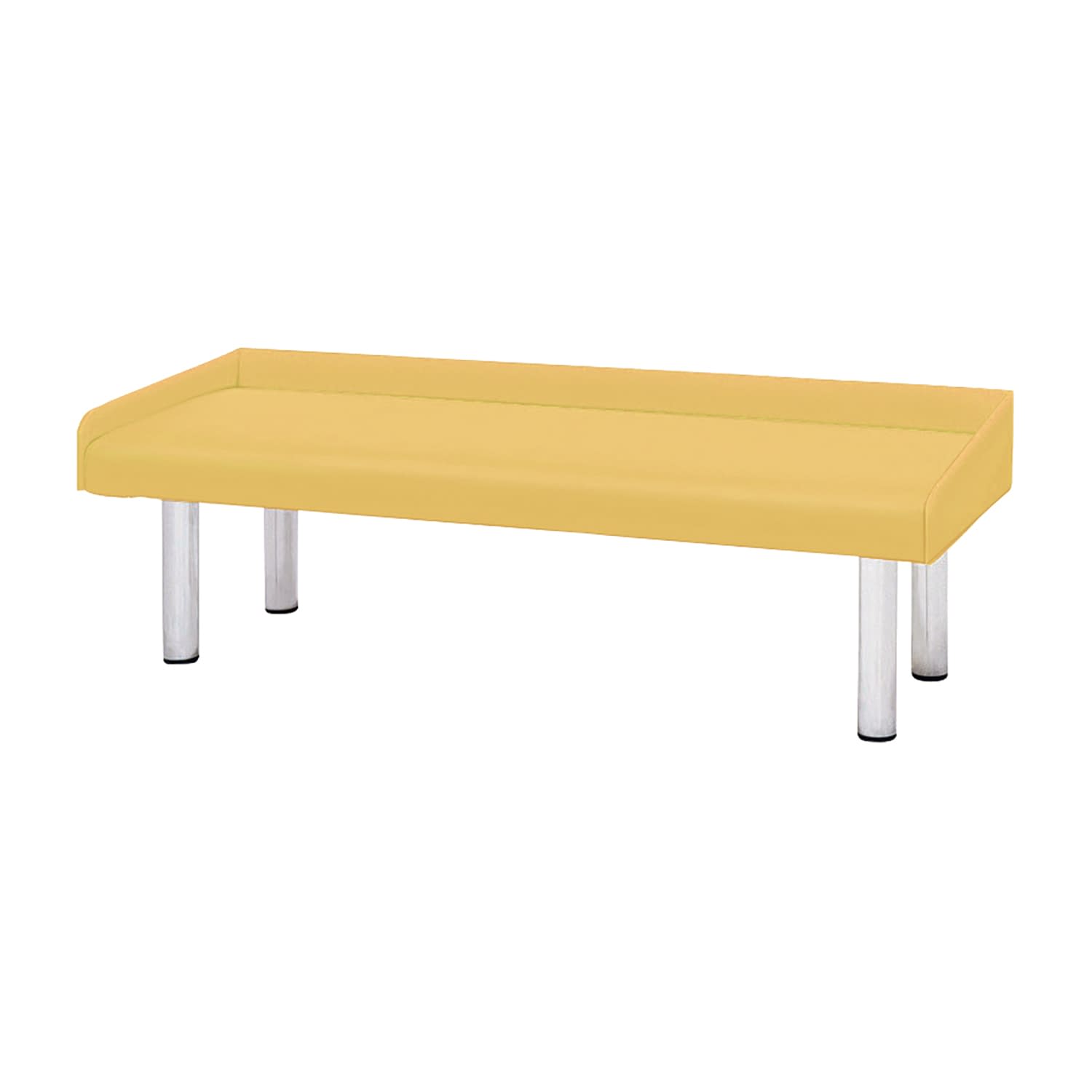 3方ガイド付き診察台 25-6033-0007 マスタードイエロー ニシキ工業 KG-1860(W1800XD600)