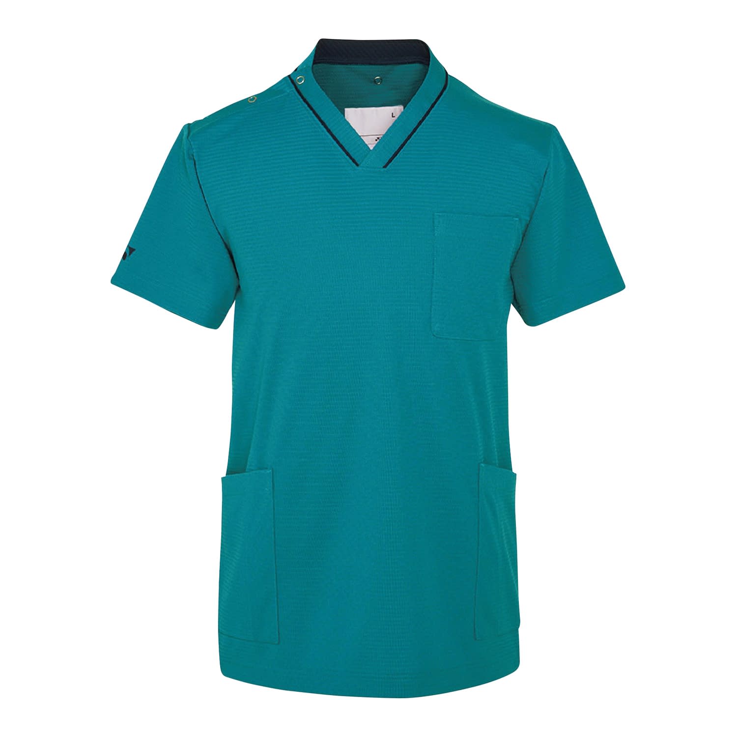 ヨネックス エアータッチスクラブ ナースウェア 25-6515-0404 L YONEX×キラク CY805-46(ピーコックグリーン