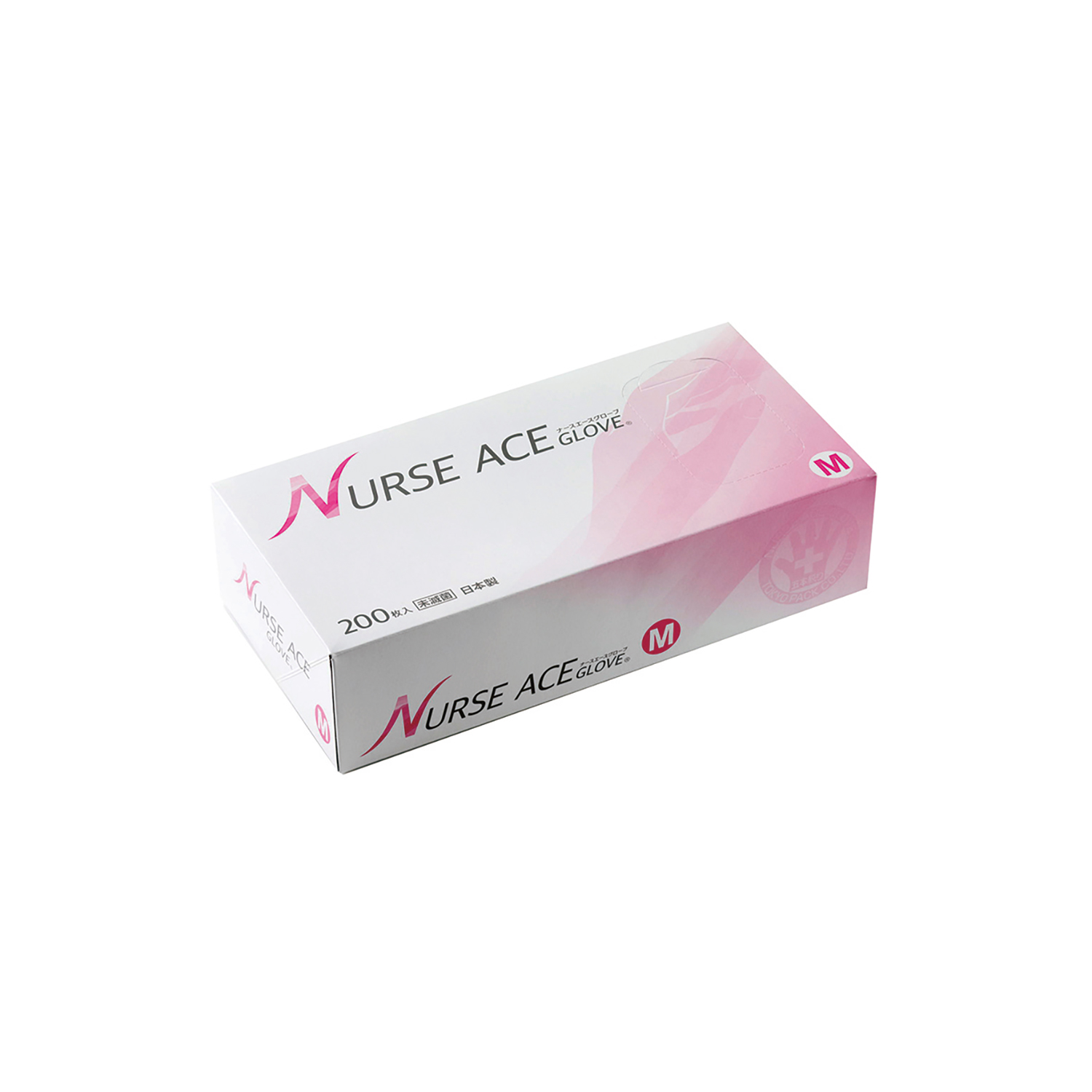 ナースエースグローブ(ナチュラル) 25-6843-02 東京パック 040253432100(M)200マイ