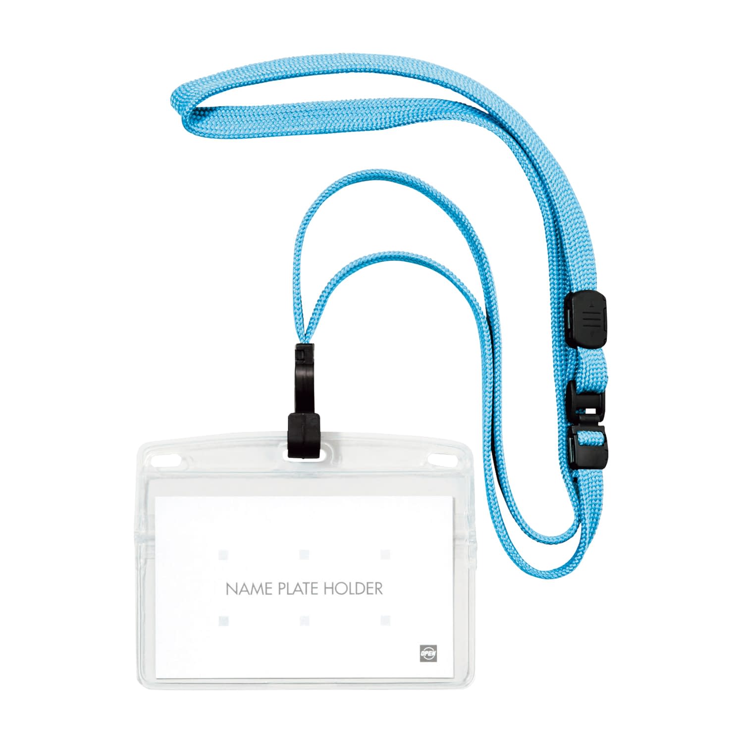 吊り下げ名札(フック式)ソフトヨコ 25-6556-01 オープン工業 NL-22(ミントブルー)10コ