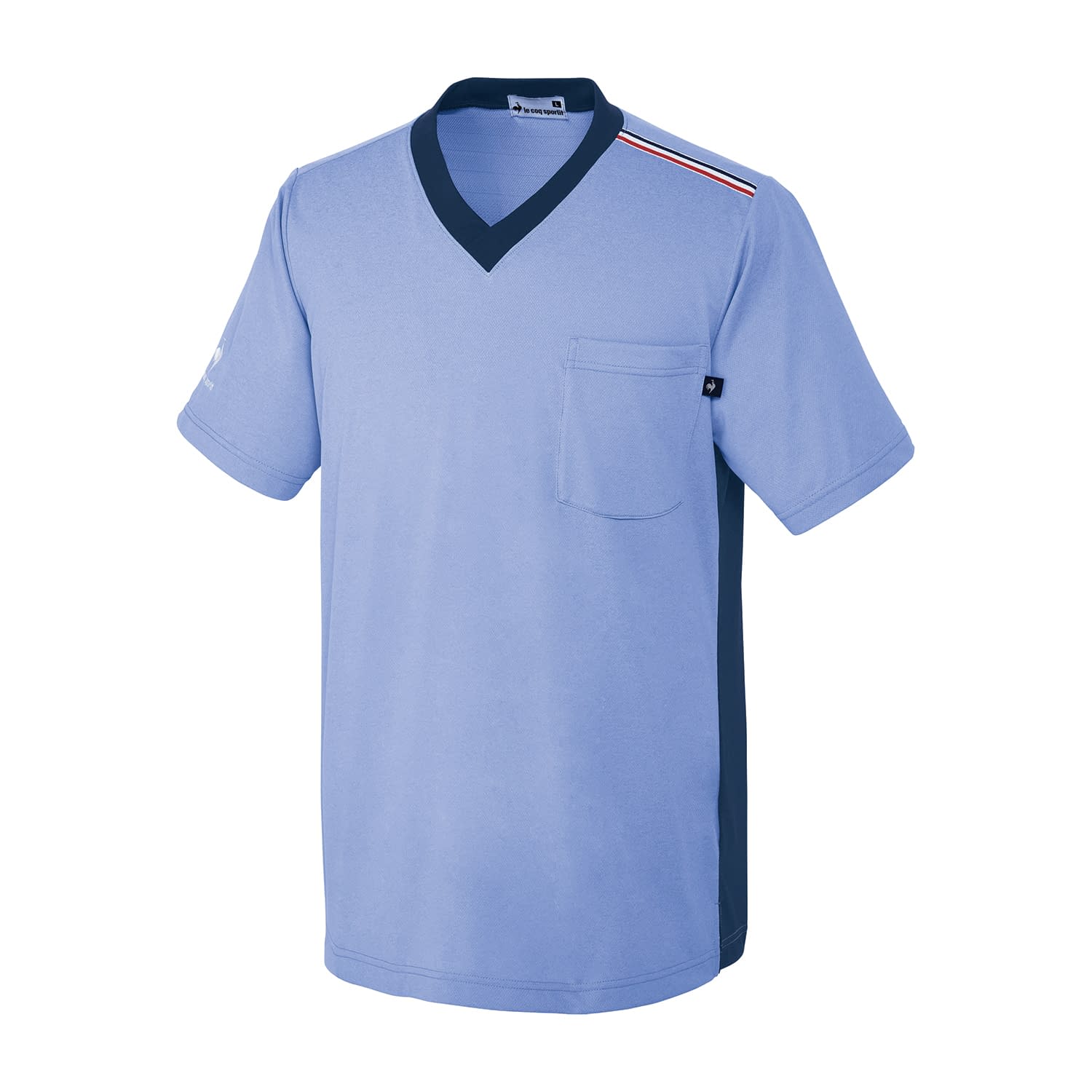 ユニセックス VネックTシャツ 介護ユニフォーム 25-6529-0003 M ルコックスポルティフ UZL3201-11(リラXネイビモク