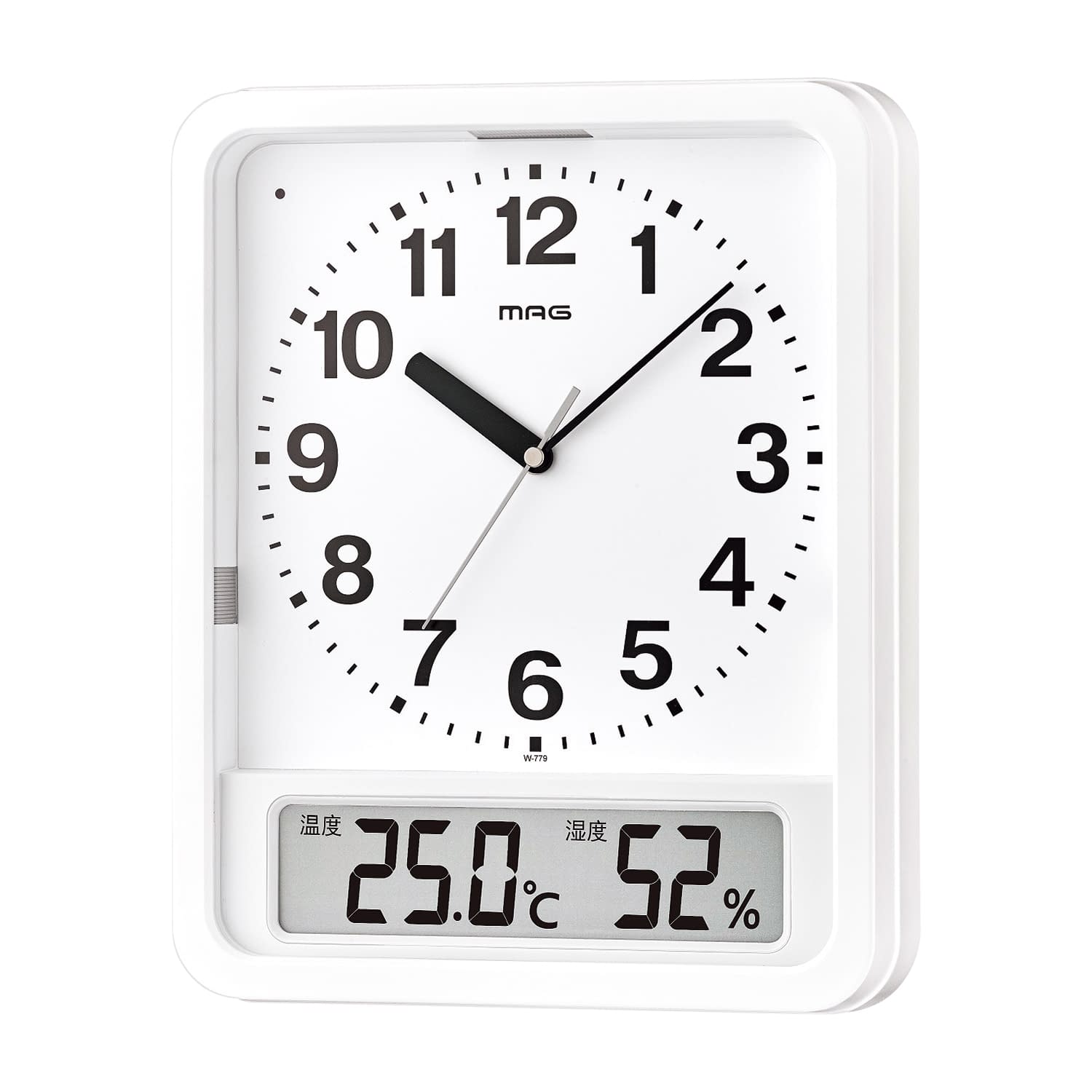電波自動点灯置掛両用時計 ルック 壁掛け時計 25-7381-00 MAG W-779 WH-Z