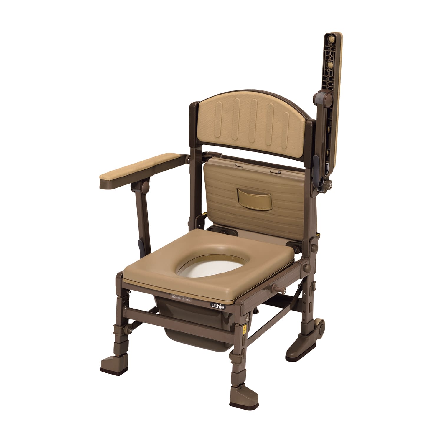 折りたたみポータブルトイレたため～る 肘はね上げ ポータブルトイレ 25-4681-00 ウチヱ 8080(ヒジハネアゲ)