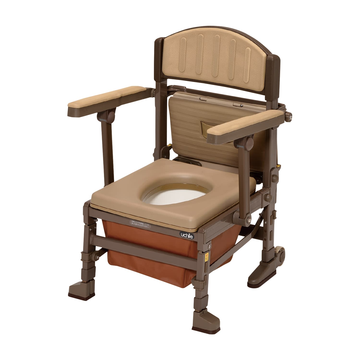 折りたたみポータブルトイレたため～る 肘固定袋 ポータブルトイレ 25-4681-03 ウチヱ 8083(ヒジコテイフクロ)