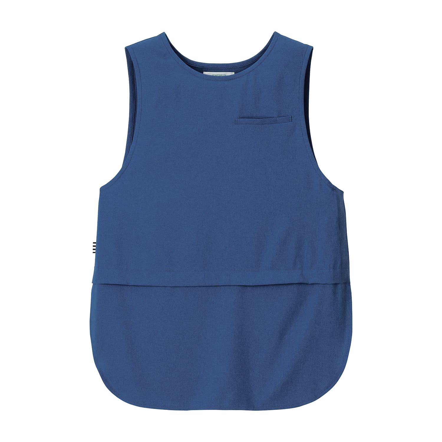 Kappoエプロンベスト 介護ユニフォーム 25-6533-0105 3L HEART GREEN HAH021-6(レイクブルー)