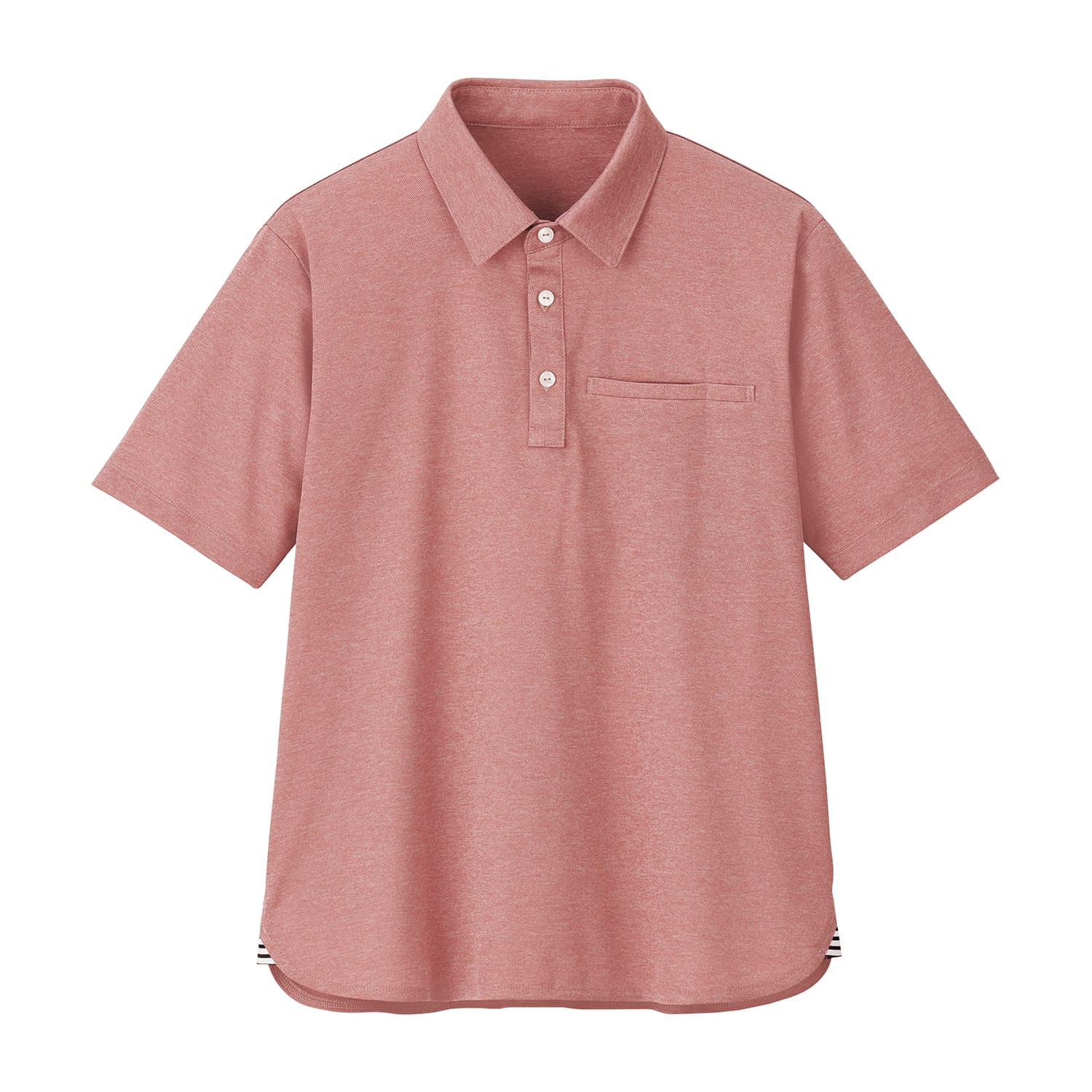 介護・看護用ポロシャツ フィーカポロ 介護ユニフォーム 25-6534-0303 M HEART GREEN HSP017-9(サンセットピンク)