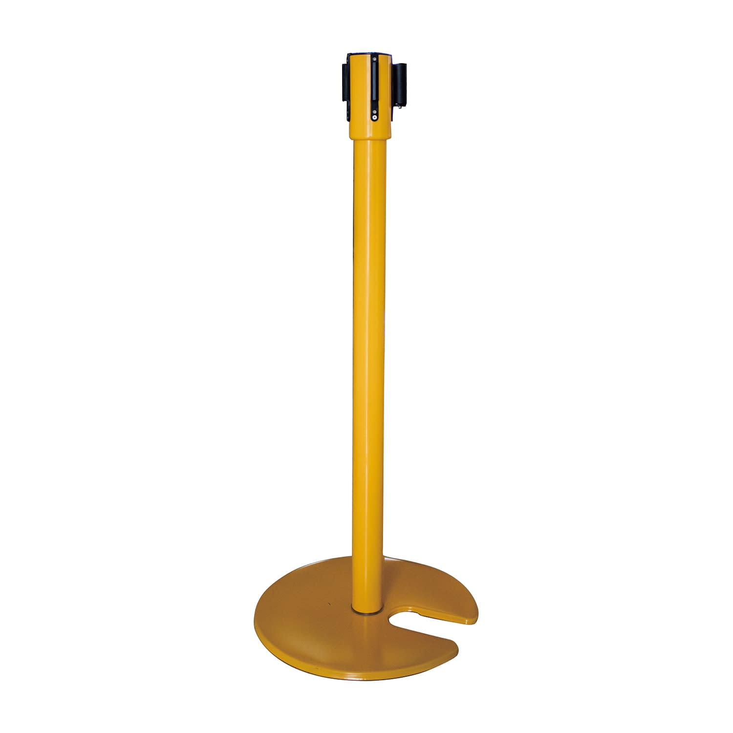 ベルト付きポール くぼみ型 イエロー 25-7383-03 カーボーイ BPK-04(イエロー)