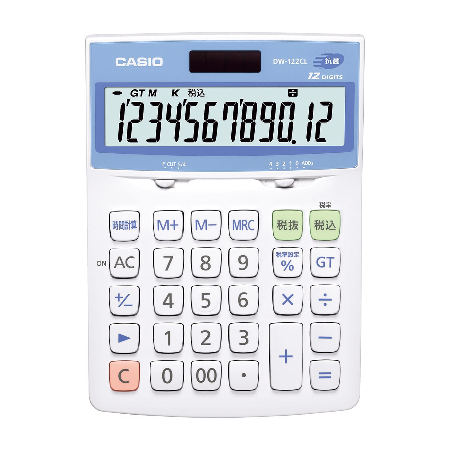 抗菌電卓 デスクタイプ デスクタイプ 25-6045-00 カシオ計算機 DW-122CL