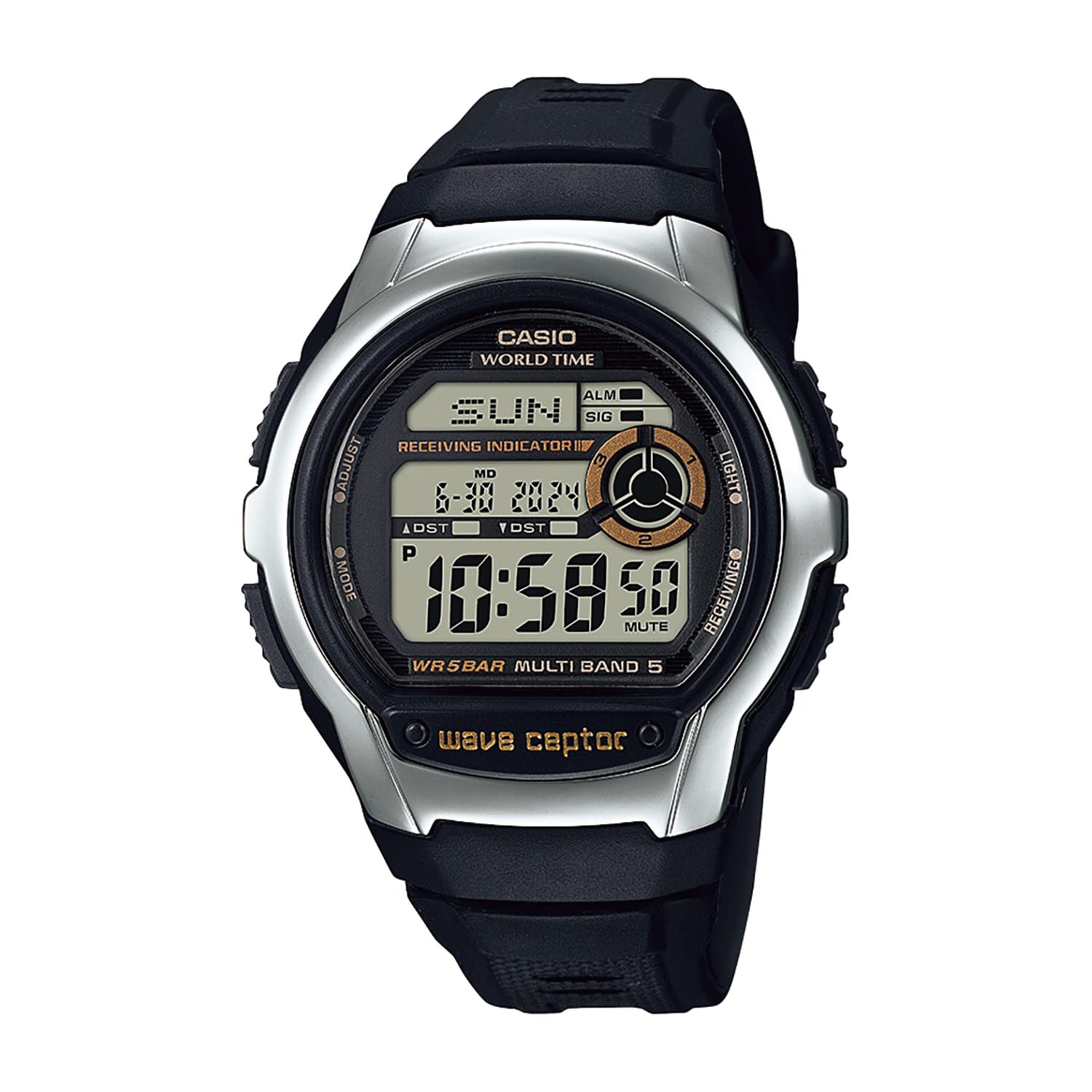 マルチバンド5モデル 時計 25-6559-01 カシオ計算機 WV-M60R-9AJF(ブラックゴ