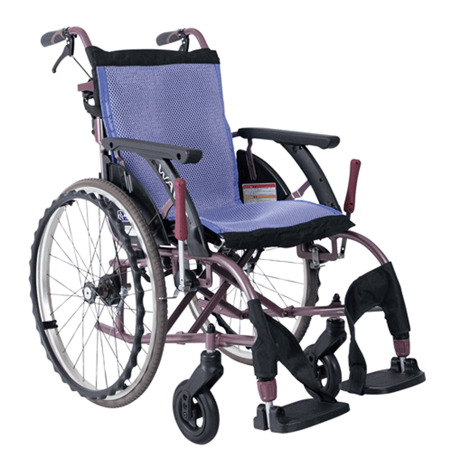 車いす(自走用)ウェイビットルー 自走用 25-4705-0102 3Dメッシュ カワムラサイクル WAR22-40-M