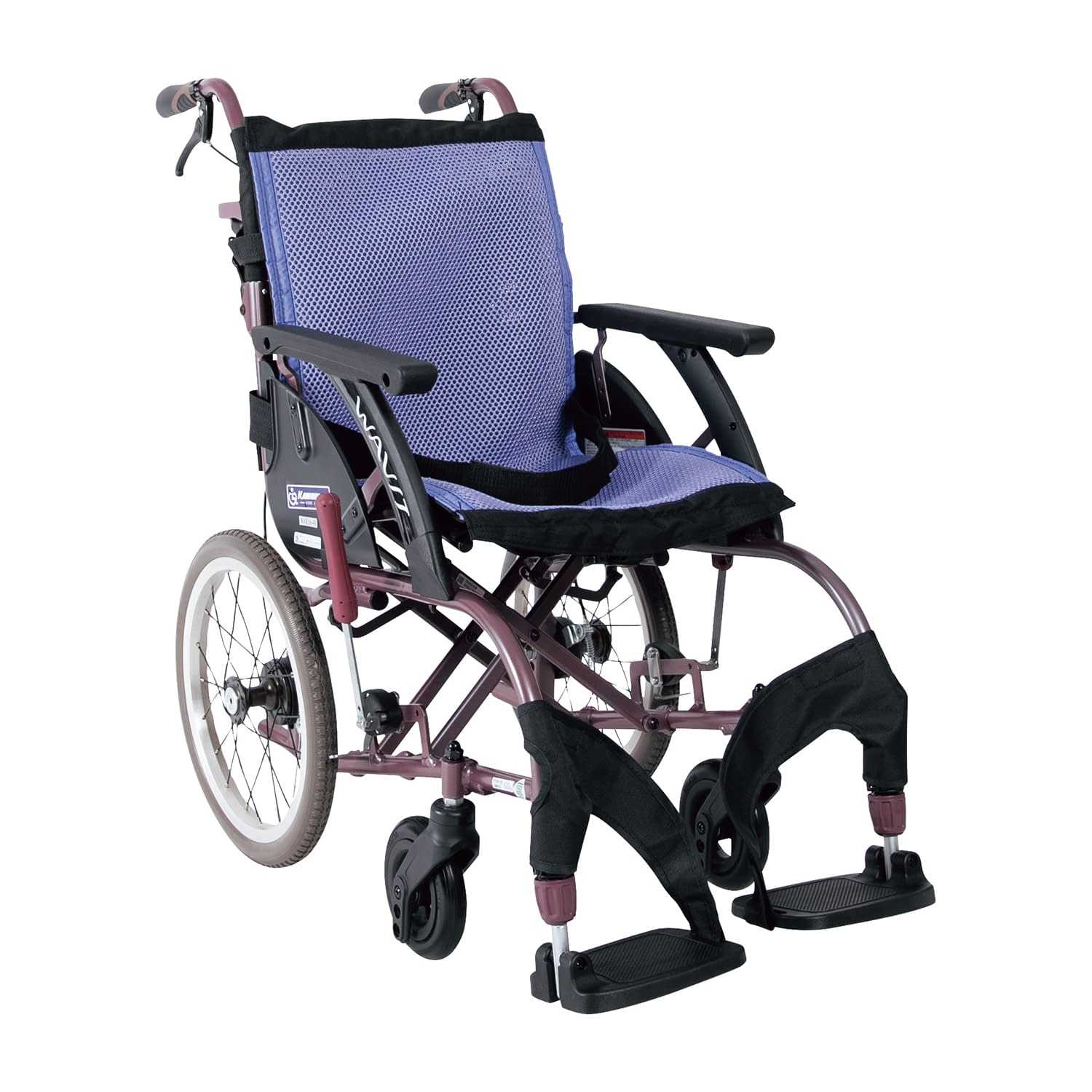 車いす(自走用)ウェイビットルー 介助用 25-4705-0002 3Dメッシュ カワムラサイクル WAR16-40-M