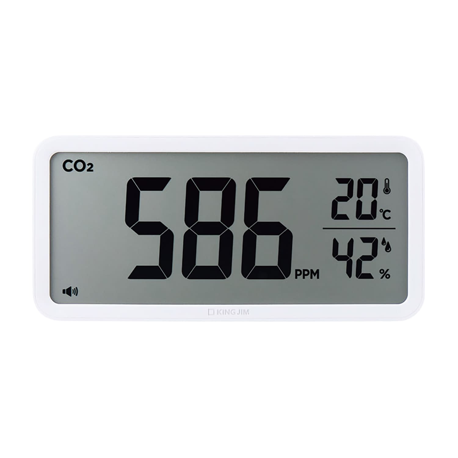 ザラージ CO2モニター 二酸化炭素濃度測定器 25-7010-00 キングジム CD100シロ