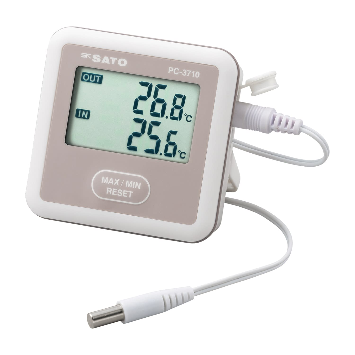 2chデジタル最高最低温度計 25-6068-00 佐藤計量器製作所 PC-3710