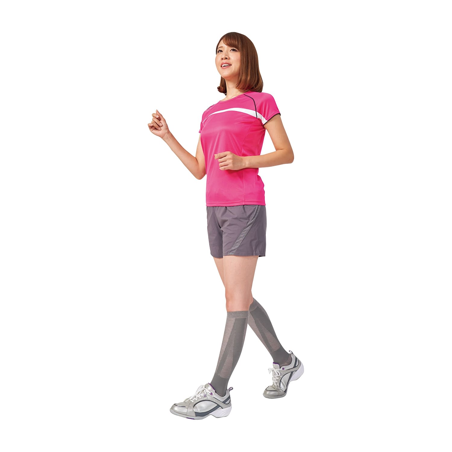 サラッと爽快ウォーキング足サポーター 25-7246-01 セルヴァン 40902400(グレー)2マイ